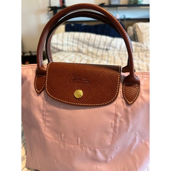 Longchamp Le Pliage Original Handbag Type S - Light Pink - Made in France - Picture 2 of 12